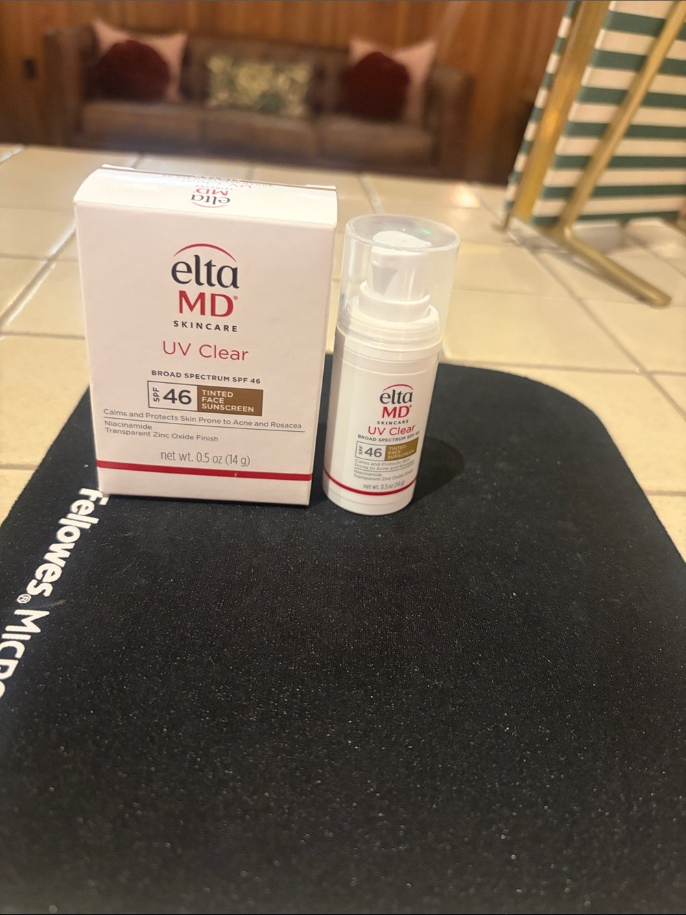 EltaMD UV Clear SPF 46 Tinted Sunscreen - White & Red Accents